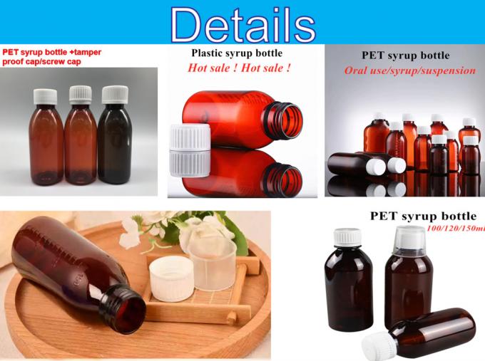 100ml 120ml 150ml Empty Pet Cough Syrup Plastic Bottle with Tamper Proof Cap