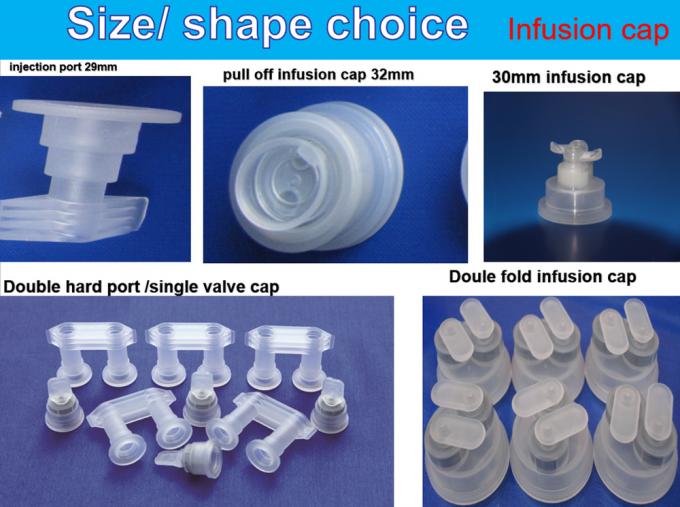 Pharmaceutical 30 32 Medical Lvp Bottle Non PVC Infusion Bag Pull Ring Euro Head Cap