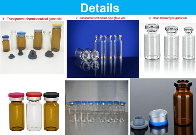 5ml 7ml Penicillin Clear Small Glass Vials Bottles with Flip-off Seal Cap