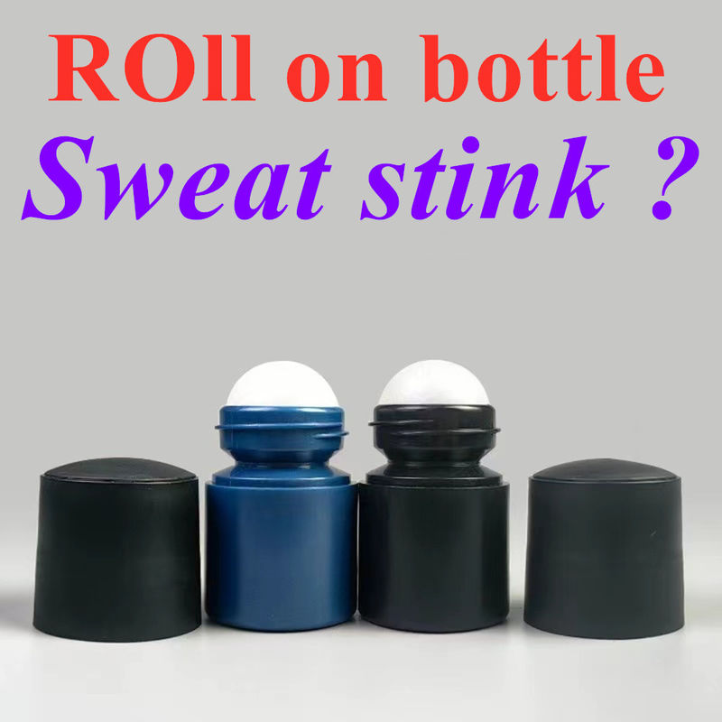 50 ml Czarny pusty HDPE plastikowy rolkarz Plastic Roll on Deodorant Antiperspirant Butelka z czarną pokrywą