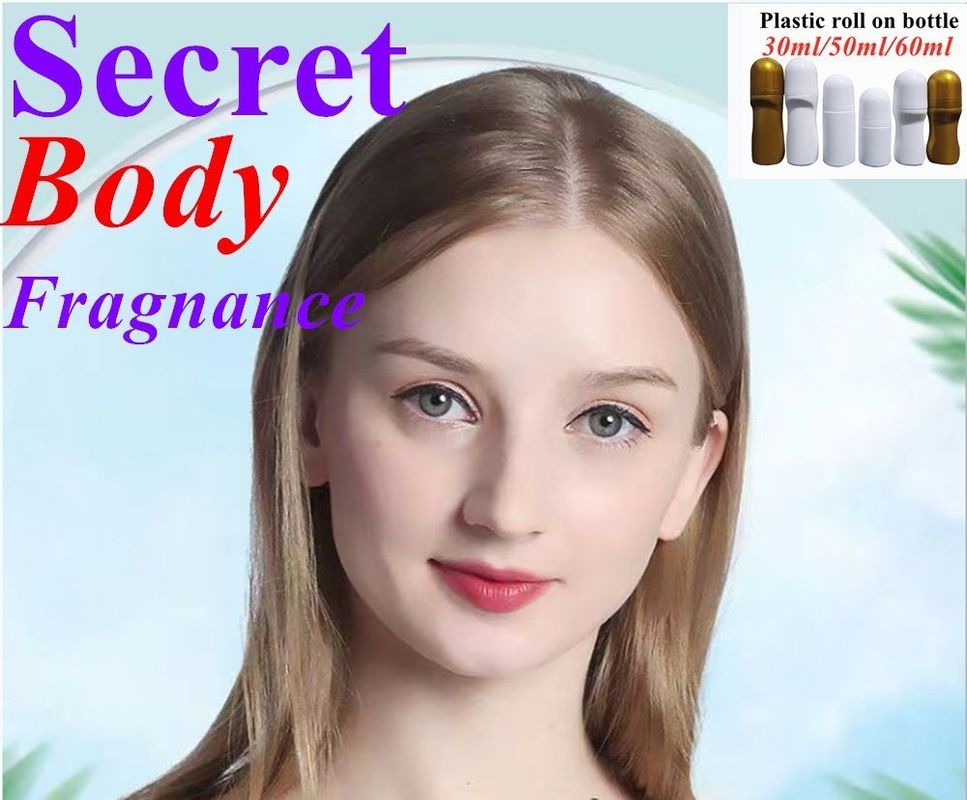 30 ml 50 ml 60 ml Biała butelka z deodorantem PE z tworzyw sztucznych Pusty, ponownie wypełniający się zwój na butelkach do perfum