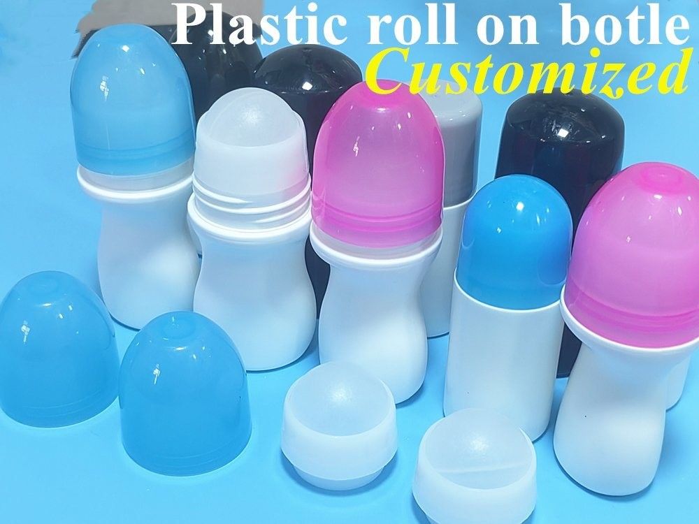 30 ml 50 ml 60 ml Biała butelka z deodorantem PE z tworzyw sztucznych Pusty, ponownie wypełniający się zwój na butelkach do perfum