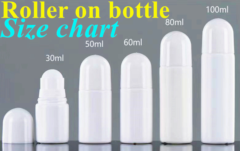 30 ml 50 ml 60 ml Odpłynne puste oleje eteryczne Perfumy Roll na butelce Roller plastikowy na butelce z plastikową kulą Roller