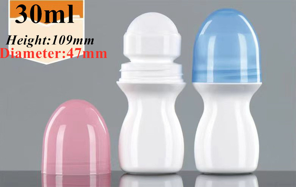 30 ml 50 ml 60 ml Odpłynne puste oleje eteryczne Perfumy Roll na butelce Roller plastikowy na butelce z plastikową kulą Roller