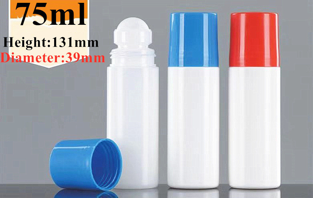 Plastikowe rolki na butelkach z pomarańczową czapką