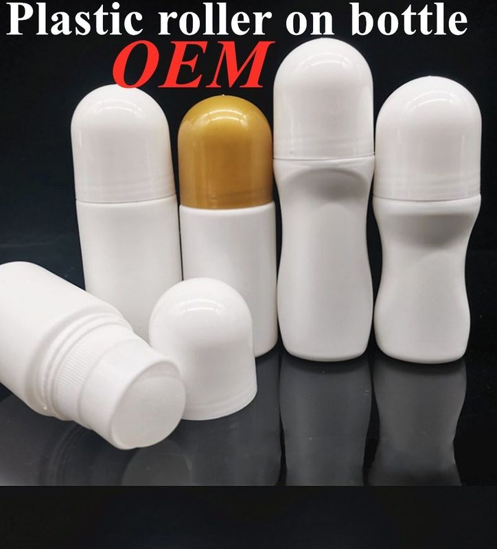 30 ml 50 ml 60 ml Biała plastikowa butelka rolkowa HDPE butelka z deodorantem na rolce Pustka, ponownie napełniająca się, przenośna butelka podróżna
