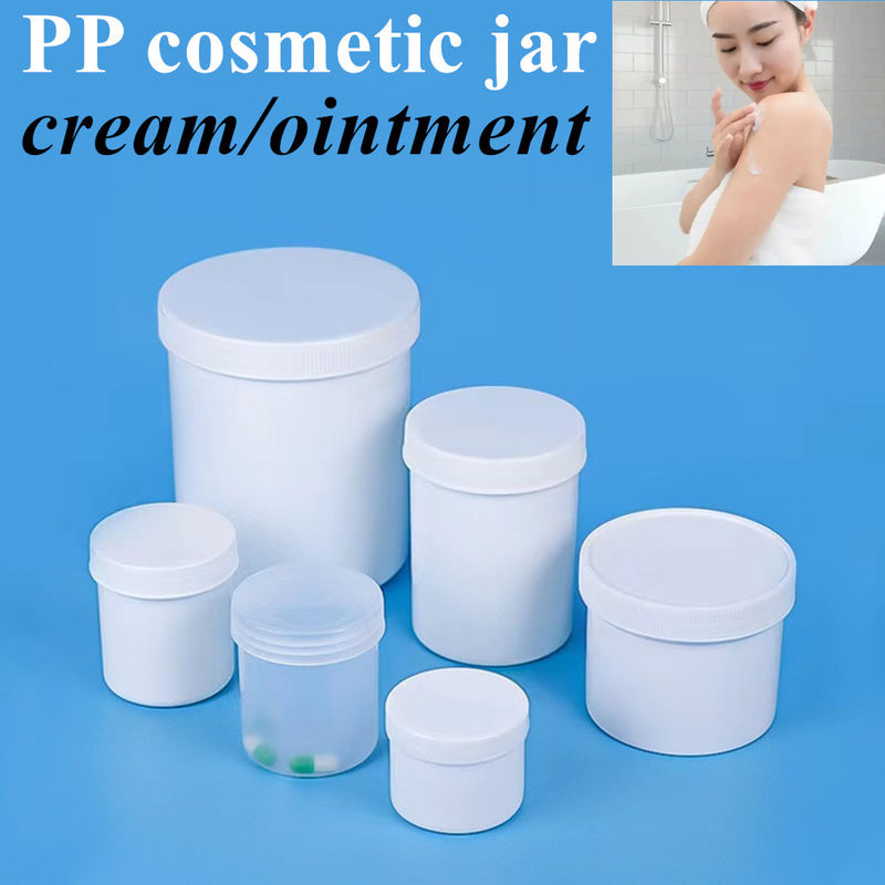8oz 16oz 250ml 500ml Biały Czarny PP Kosmetyczny Pudełko plastikowe do włosów Ciało Masło plastikowa maść Krem do twarzy Pudełko kosmetyczne