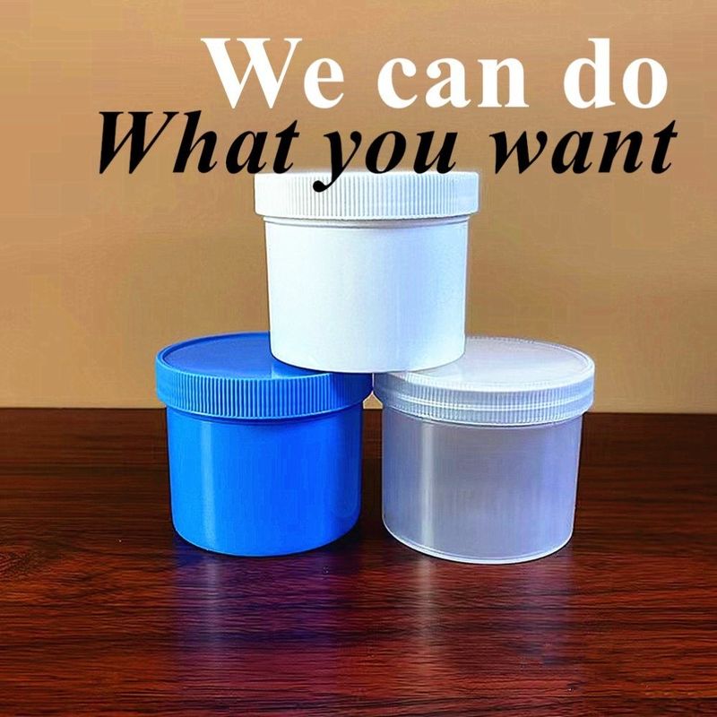 Szeroki usta 150g 250g 500g 1000g Biały Czarny Błękitny Balsam do ust Zbiornik do szorowania Pusty okrągły PP Plastikowa maść słoik kosmetyczny