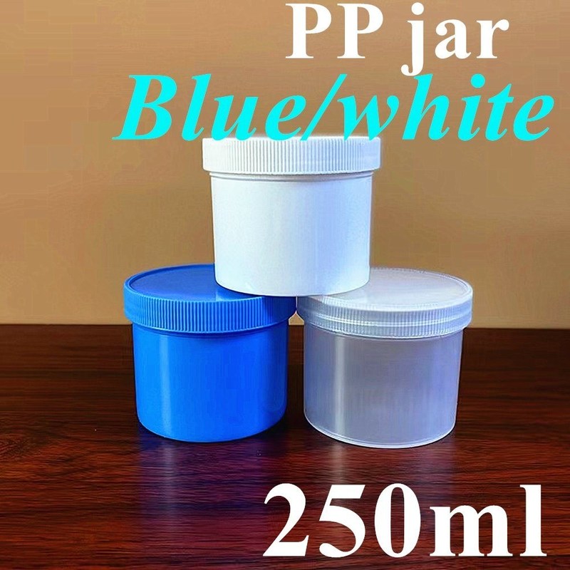 12oz 16oz 6oz 8oz 150ml 250g 500g Biały Jasny Czarny Czerwony Błękitny Okrągły Szerokoustny PP plastikowy słoik do maści kosmetycznej