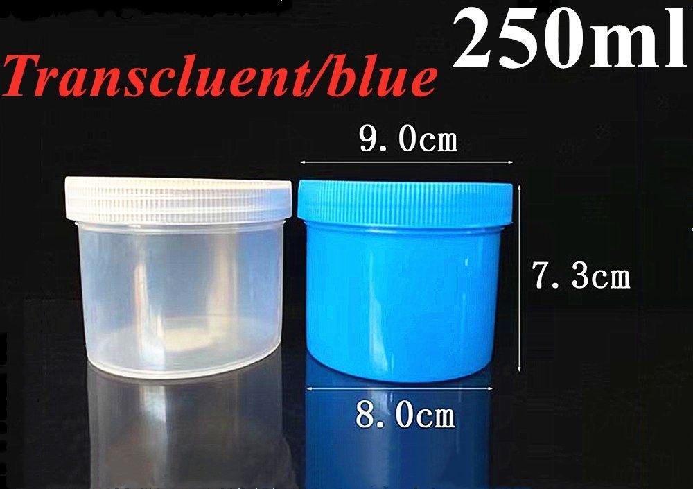 100 ml 150 ml 250 ml 500 ml słoik kosmetyczny PP Przejrzystość błękitna 16 oz Maść plastikowa Zbiorniki kosmetyczne