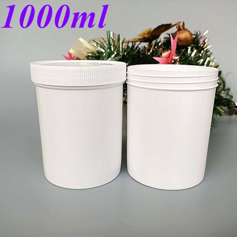 Szerszy usta 150ml 250ml 500ml 1000ml PP Plastic Jar Kosmetyczny opakowanie wosk włosów Ciało słoik kosmetyczny Skrub słoik Pojemnik