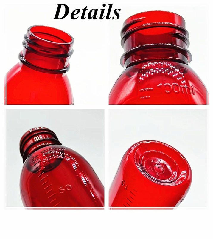 3oz 4oz 5oz Pusty okrągły plastikowy butelka syropu Lek do użytku domowego pakiet medyczny kaszel syrop butelka z zakrętką