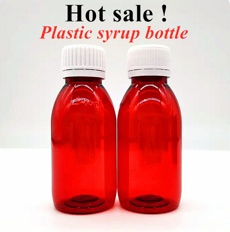 3oz 4oz 5oz Pusty okrągły plastikowy butelka syropu Lek do użytku domowego pakiet medyczny kaszel syrop butelka z zakrętką