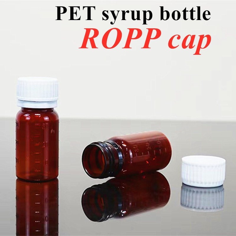 100 ml 120 ml 150 ml 200 ml Bursztynowy Okrągły Produkt farmaceutyczny dla zwierząt domowych, płyn doustny, syrop na kaszel, butelka z tworzywem sztucznym z zakrętką PP