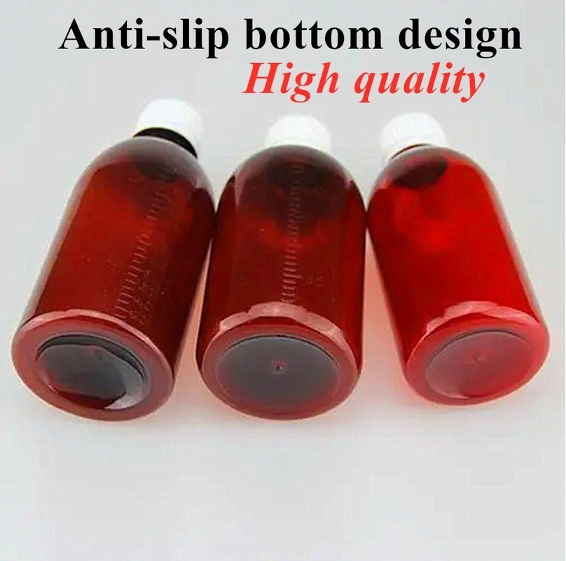 100ml 120ml 150ml 200L Zamówiona pusty plastikowy butelka z syropem bursztynowym Doustne płynne leki dla zwierząt domowych Pojemnik butelka z syropem na kaszel