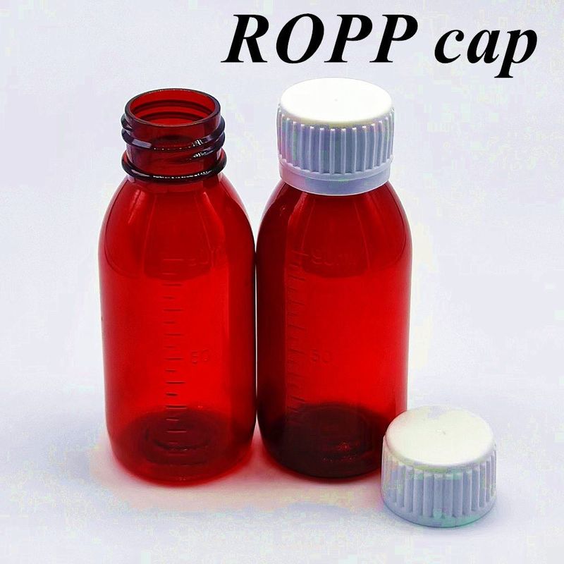3 oz 4 oz 5 oz 100 ml 120 ml Farmaceutyczne dla zwierząt domowych Okrągłe Bursztynowe plastikowe butelki plastikowe Syrop na kaszel butelka na płyn doustny