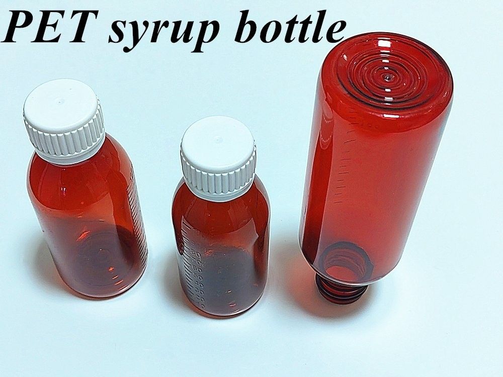 Farmaceutyczne 100 ml 120 ml 150 ml Pusty Bursztyn Plastic PET Bursztyn syrop plastikowy Butelka na syrop z Ropp Cap
