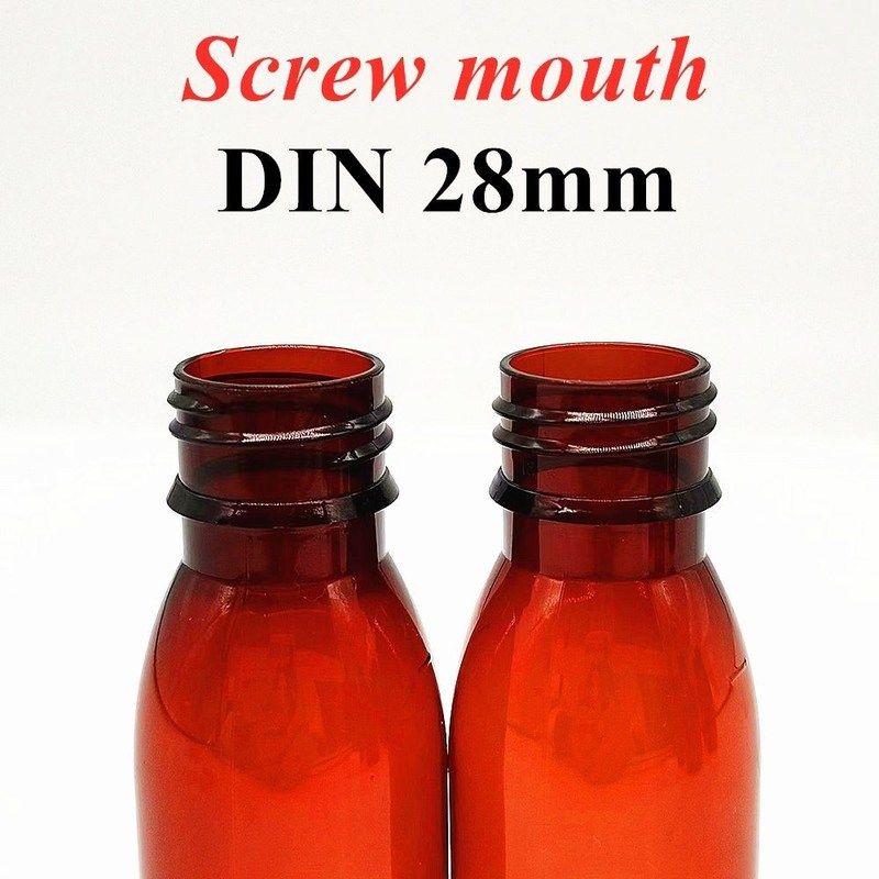 100 ml 120 ml 150 ml Brązowa butelka plastikowa dla zwierząt domowych Pustka okrągła doustna płynna dla zwierząt domowych butelka plastikowa na syrop od kaszlu