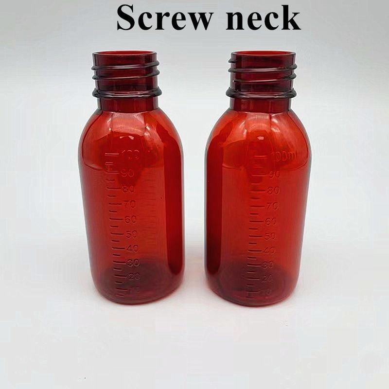 100 ml 120 ml 150 ml Amplituda dla zwierząt domowych Czerwony pojemnik Syrop na kaszel Butelka Lek płyn doustny brązowy Butelki z tworzyw sztucznych