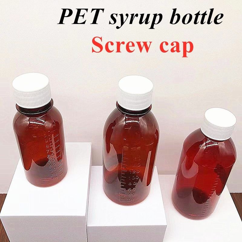 3 oz 4 oz 5 oz Pet Pustka butelka syropu przeciw kaszlu doustny Proszek zawiesiny płynnej butelka z tworzywem sztucznym