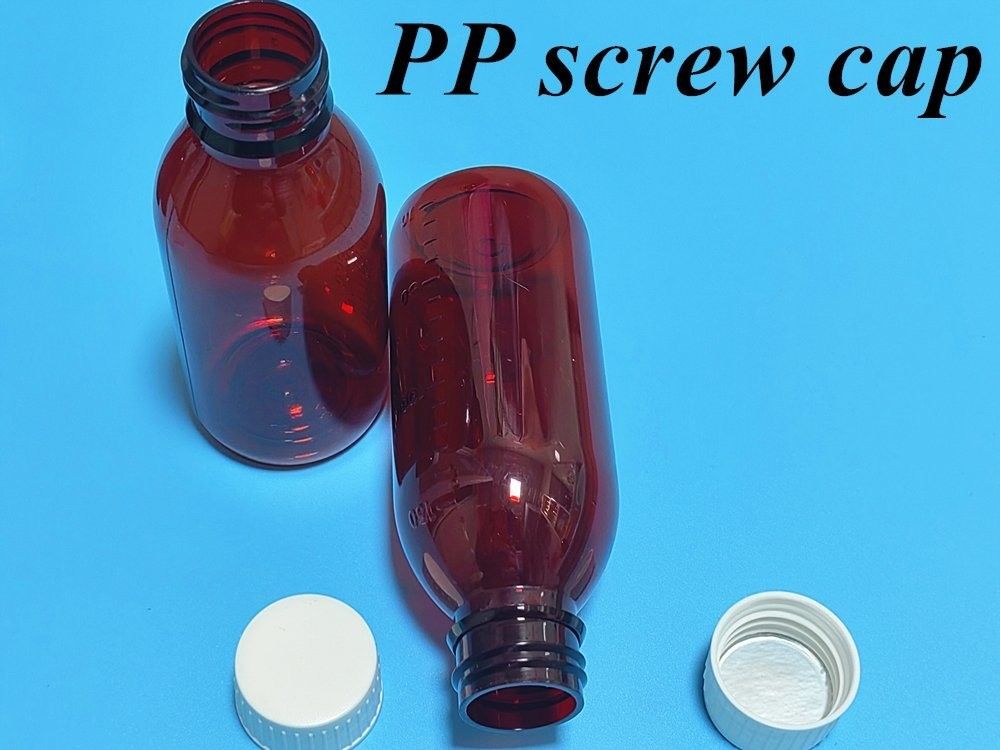 3 oz 4 oz 5 oz Zwierzęce pojemnik farmaceutyczny Bursztyn okrągły farmaceutyczny medycyna doustna płynny syrop butelka