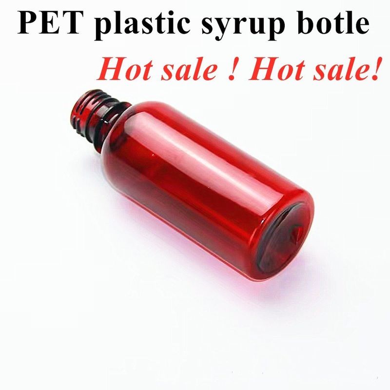 100 ml 120 ml butelka z syropem przeciw kaszlu, płyn doustny, butelka z tworzyw sztucznych, PET, pusty, okrągły syrop z bursztynu, butelka z tworzyw sztucznych