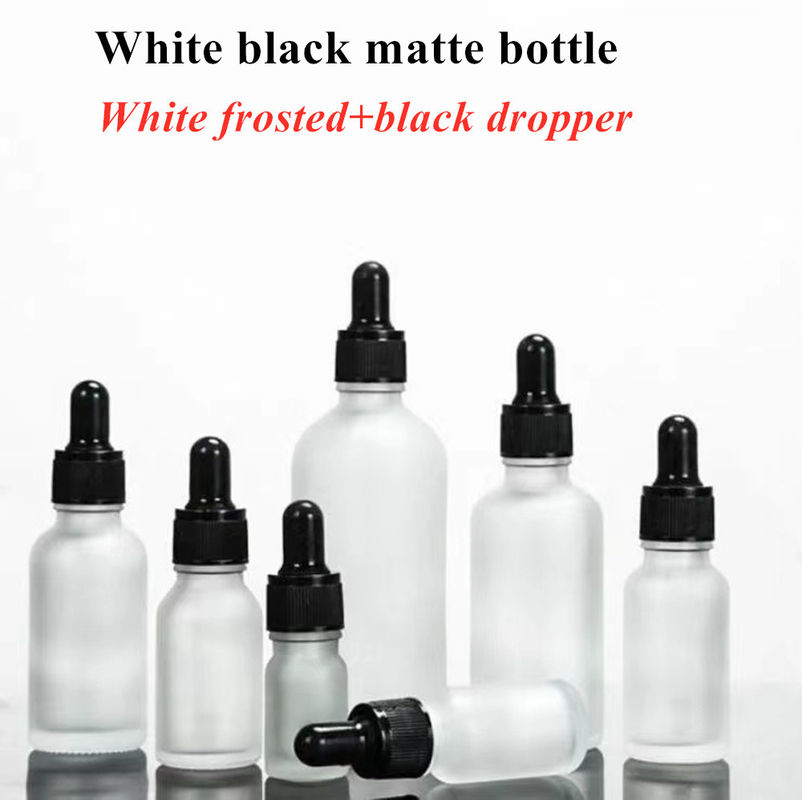 10 ml 20 ml 30 ml Pustka Okrągła Biała Szklana butelka z olejem eterycznym do pielęgnacji skóry Serum Kosmetyczne Stosowanie z kroplówką