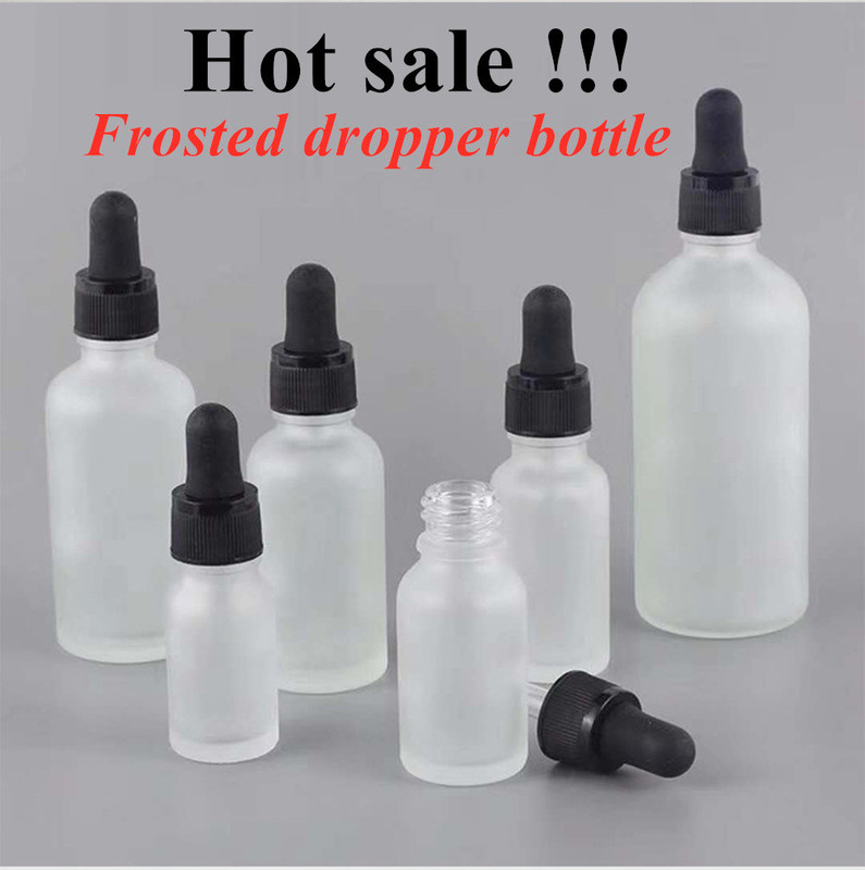 Luxury 15ml 20ml 30ml 50ml Puste oleje eteryczne Maty biały Zamarznięty bursztynowy oleje eteryczne szkło butelka kroplówkowa