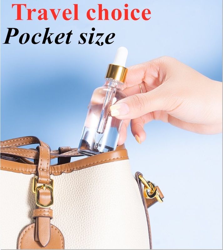 Maty Maty Biały 20 ml 30 ml Szklana butelka z kroplówką Szklana butelka z surowicą oleju eterycznego z czarną czapką kroplówki