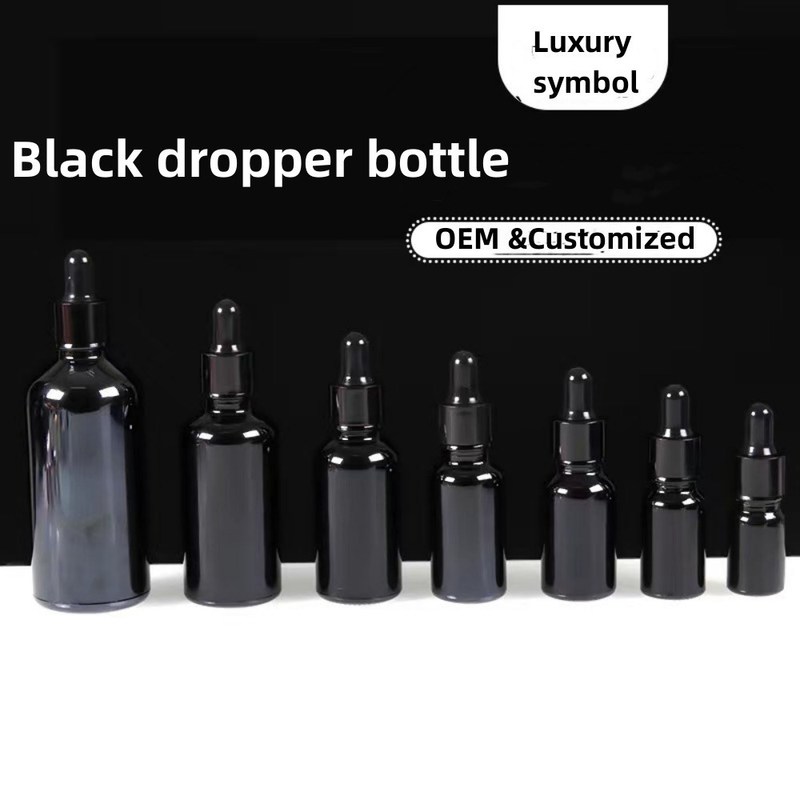 5 ml 10 ml 15 ml 30 ml ciemnofioletowa Szklana butelka z serum do pielęgnacji skóry Kosmetyki Opakowania Szklana butelka z kapsułą