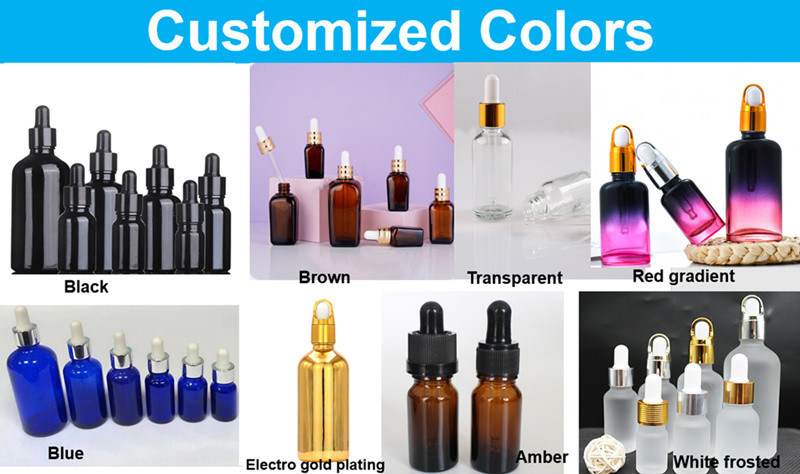 5 ml 10 ml 15 ml 30 ml ciemnofioletowa Szklana butelka z serum do pielęgnacji skóry Kosmetyki Opakowania Szklana butelka z kapsułą