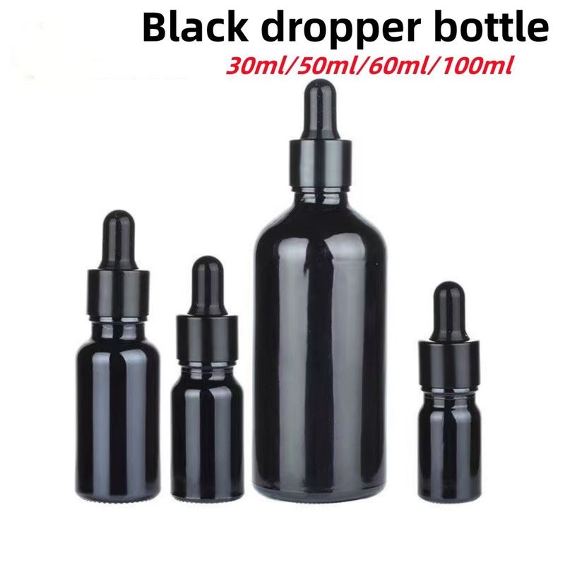 10 ml 20 ml 30 ml 50 ml Czarne Szklane Kapsuły butelka Butelka oleju eterycznego Szklana butelka Szklana butelka z wodoodpornością dla dzieci Kapsułka