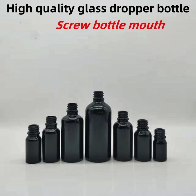 5 ml 10 ml 15 ml 20 ml 30 ml 50 ml 100 ml czarna butelka z olejem eterycznym Szklana butelka z kropelką