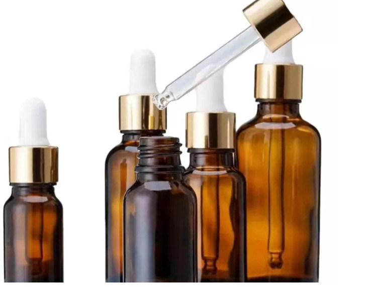 Opakowanie oleju eterycznego 1OZ 2OZ 20ml 30ml 50ml surowiec z oleju eterycznego bursztynowego Szklana butelka kroplówkowa z dziecięco zabezpieczoną czapką