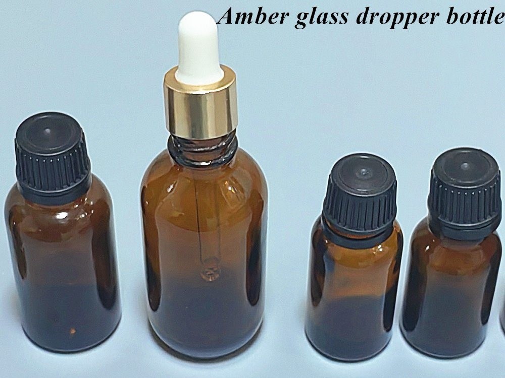 Gorąca sprzedaż Pustka Luxury Amber Brown 10ml 15ml 20ml 30ml 50ml 60ml Szklana butelka z olejem eterycznym do pakowania serum