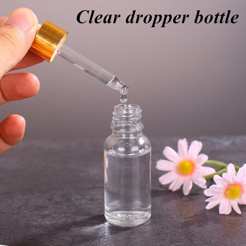15ml 20ml 50ml 100ml luksusowy pusty Clear Transparent Serum włosy Essential Oil Glass Dropper Flask do pielęgnacji skóry