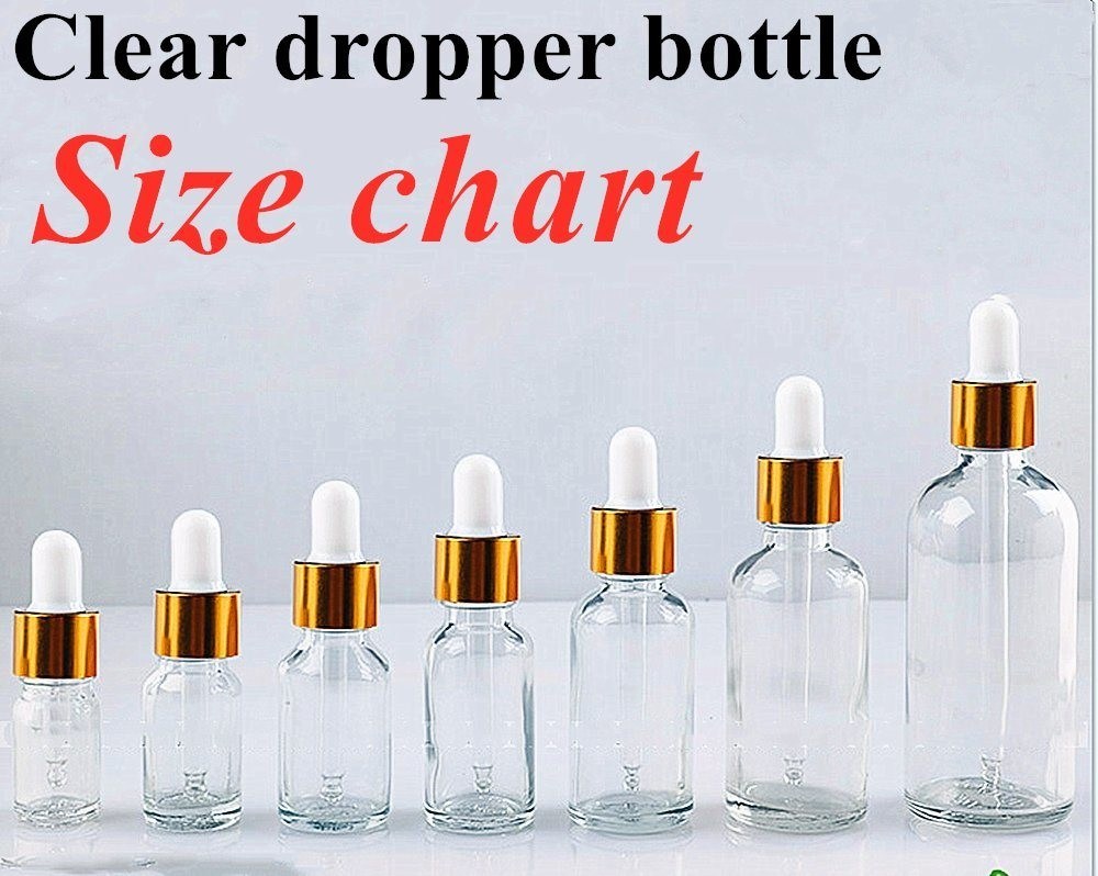 15ml 20ml 50ml 100ml luksusowy pusty Clear Transparent Serum włosy Essential Oil Glass Dropper Flask do pielęgnacji skóry