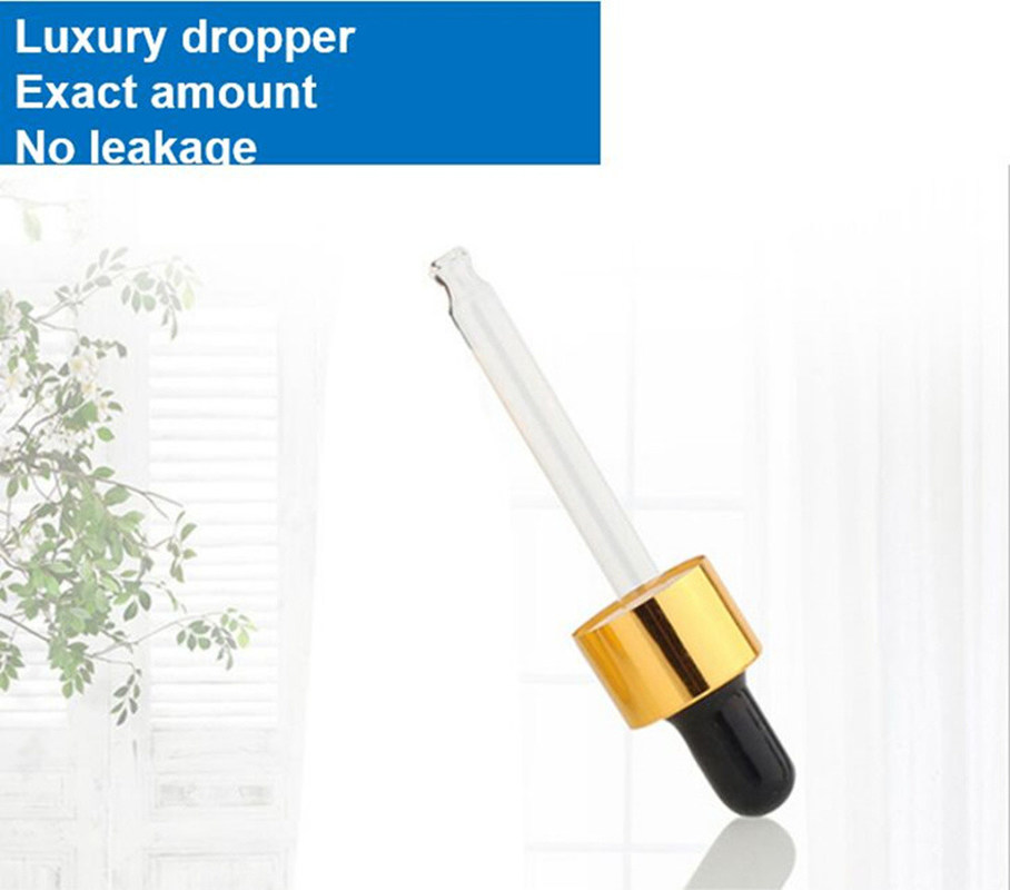 15ml 20ml 50ml 100ml luksusowy pusty Clear Transparent Serum włosy Essential Oil Glass Dropper Flask do pielęgnacji skóry