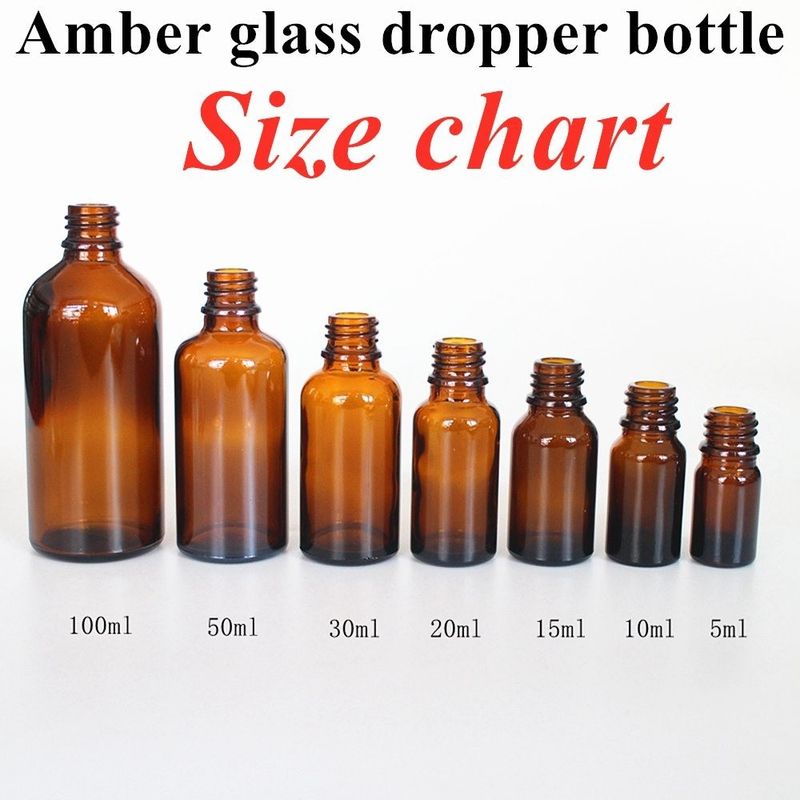 10 ml 20 ml 30 ml 50 ml Mini okrągła pustka kosmetyczna szklana butelka z olejem eterycznym z plastikowym czarnym kroplówką