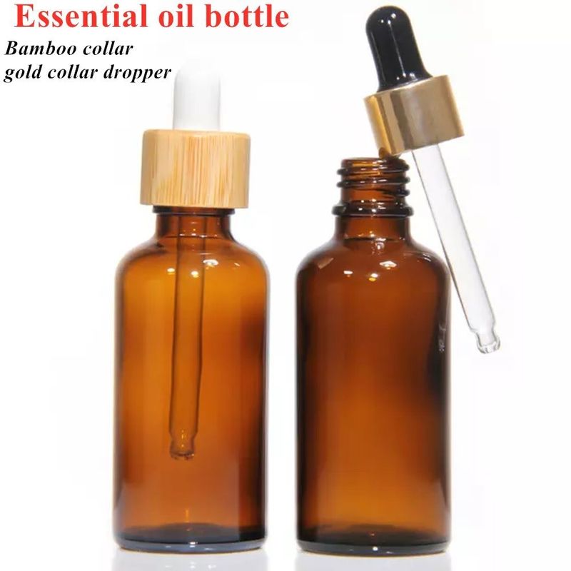 30 ml 50 ml 60 ml 100 ml Oleje do włosów Serum Oleje do brody Bursztyn Brązowy pusty okrągły olejek eteryczny Szklana butelka z kropelką