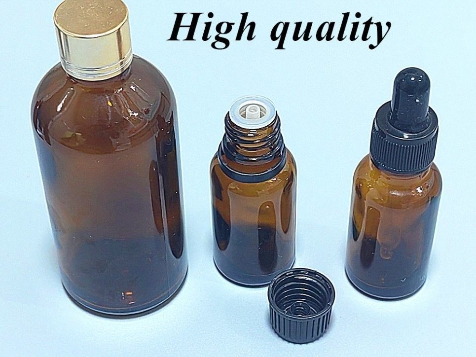 30 ml 50 ml 60 ml 100 ml Oleje do włosów Serum Oleje do brody Bursztyn Brązowy pusty okrągły olejek eteryczny Szklana butelka z kropelką