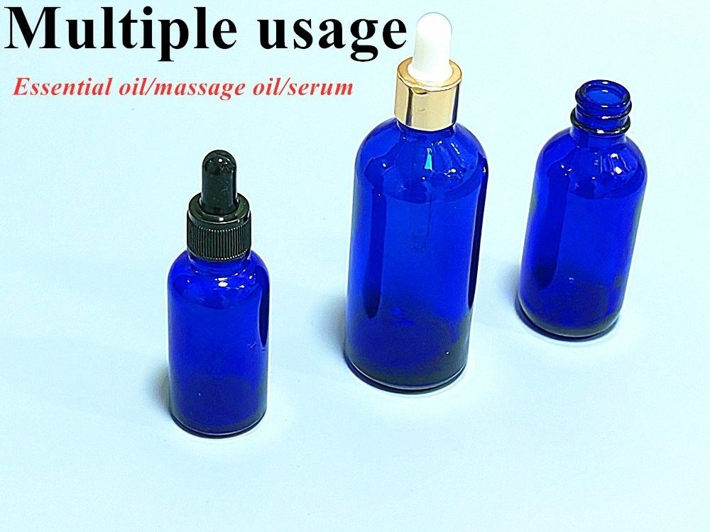 Kosmetyczne Szkło Błękitne Serum Butelka z kroplówką 20 ml 30 ml 50 ml Szkło z olejem eterycznym