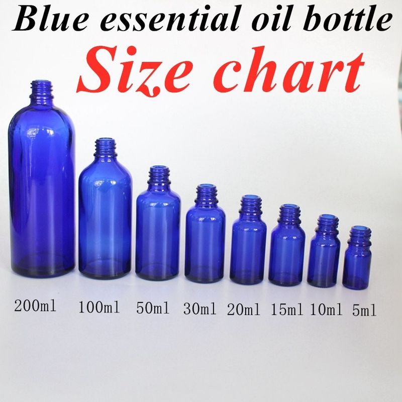 Kosmetyczne Szkło Błękitne Serum Butelka z kroplówką 20 ml 30 ml 50 ml Szkło z olejem eterycznym