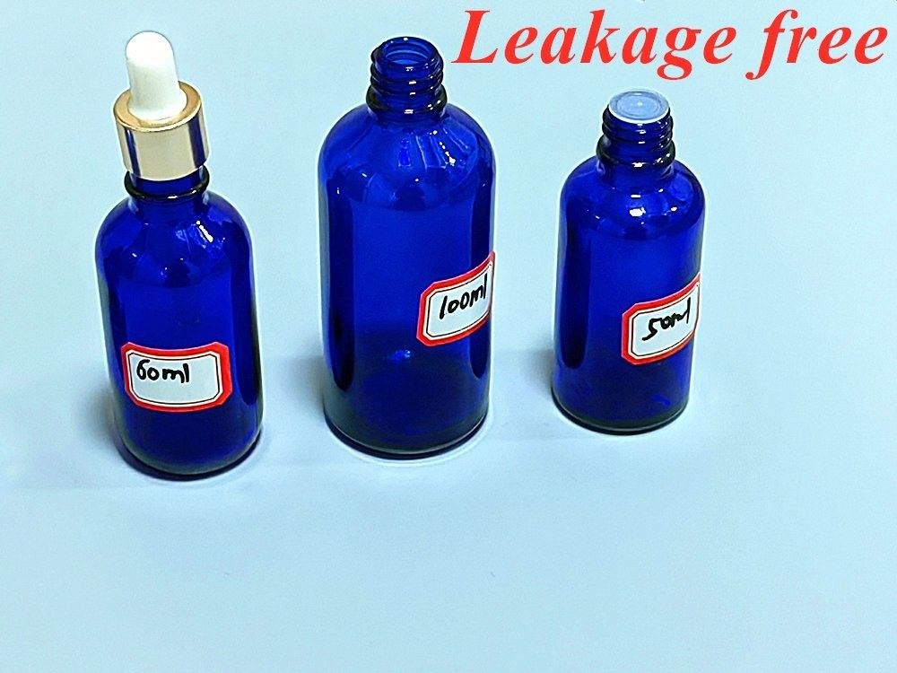 Kosmetyczne Szkło Błękitne Serum Butelka z kroplówką 20 ml 30 ml 50 ml Szkło z olejem eterycznym