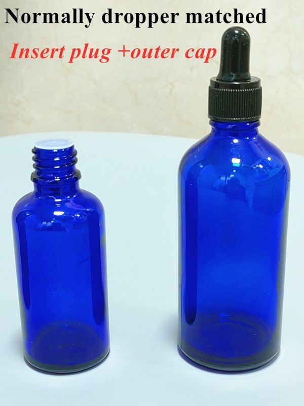 Kosmetyczne Szkło Błękitne Serum Butelka z kroplówką 20 ml 30 ml 50 ml Szkło z olejem eterycznym
