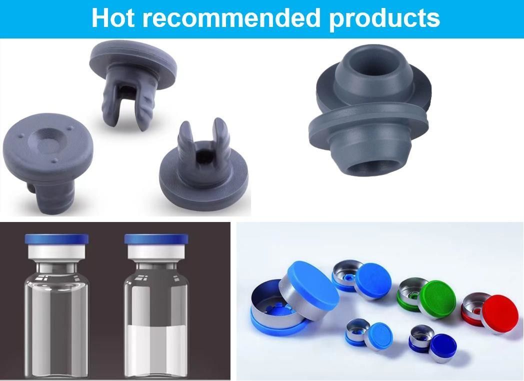 13 mm 20 mm 32 mm Do użytku medycznego Niebiesko- szary Lyofilizacja Butylka Gumowa zatyczki do fiolki szklanej Szklana butelka do wlewu