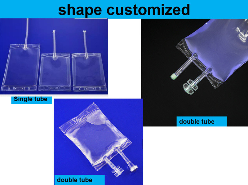 PVC 100 ml 250 ml jednorazowy worek do infuzji IV Transparent Medical PVC Empty Infusion Bag dla glukozy