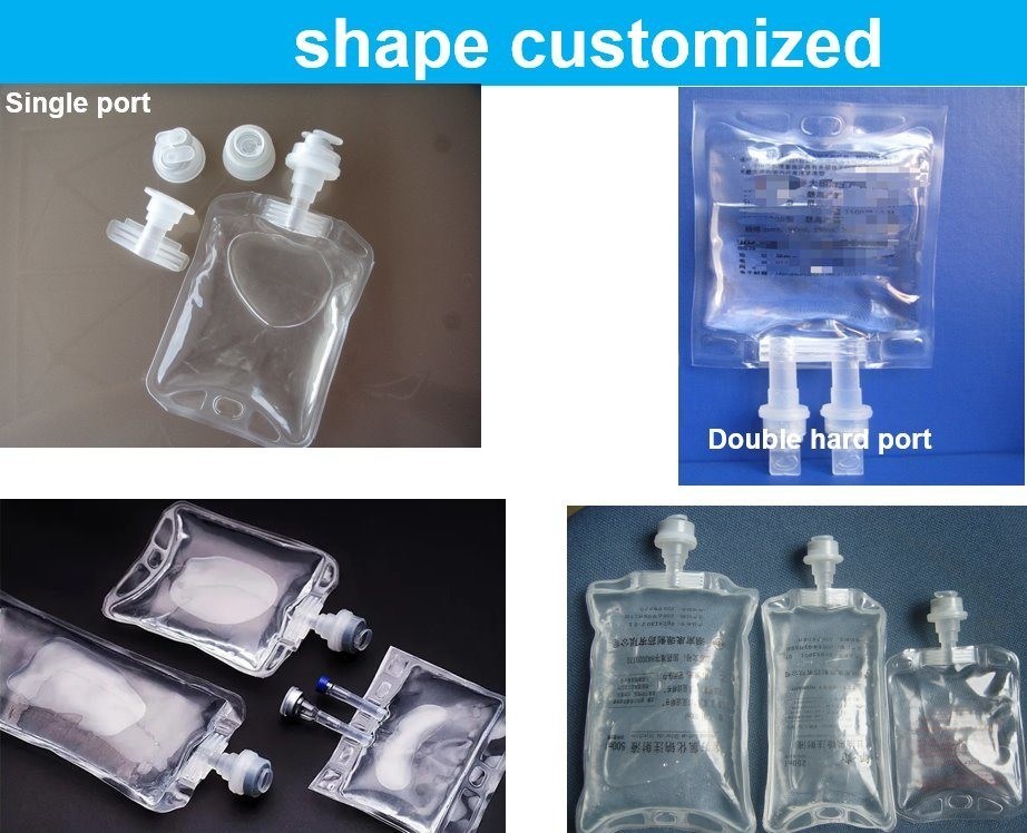 250 ml 500 ml kieszeni medycznej do kropli Sterylny roztwór soli jednorazowy nie z PVC Wlewków IV Wlewków