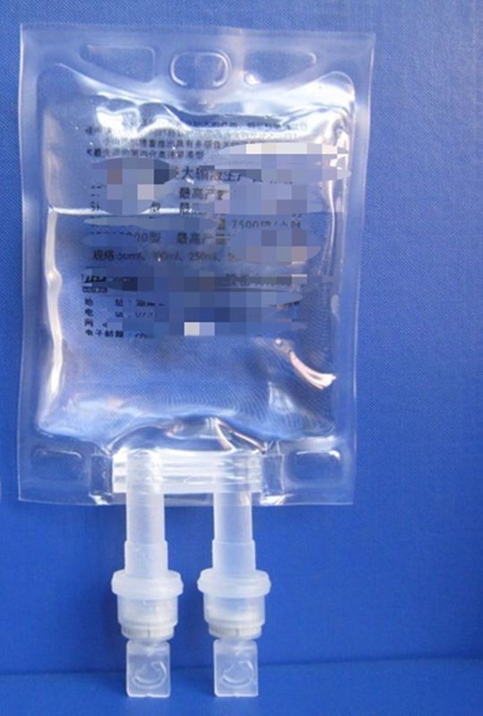 Laboratorium Weterynaryjny Szpital 100 ml 250 ml Pojedynczy port Nie PVC Medical Infusion Bag IV Puszka roztworów płynnych
