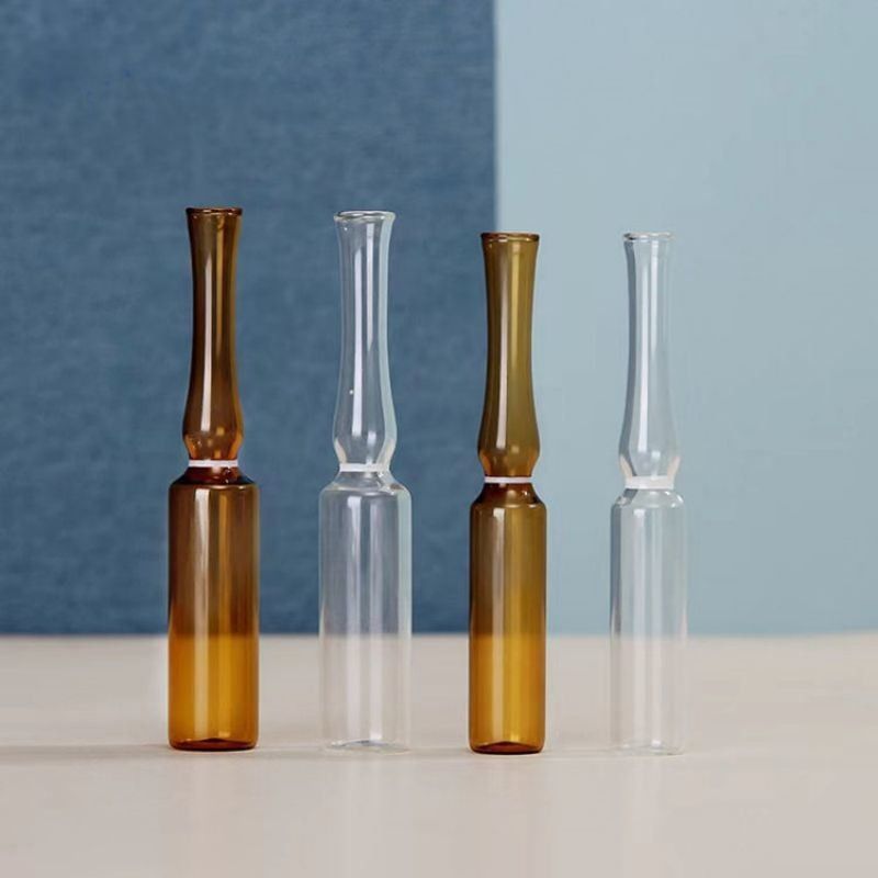 1 ml 2 ml 5 ml Pierścień przejrzysty Ambar Szklana Ampułka USP I Farmaceutyczne Opakowanie Szklana ampułka z normą ISO